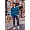 image:imageCOOFANDY Mens Quarter Zip Pullover FleeceLined Mock Neck Sweatshirt Casual  Adjustable 14 Zip Mock Neck Long Sleeve Solid Color Breathable Warm Layering Friendly Ideal For Golf Daily WearRoyal Blue