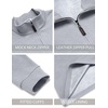 image:imageCOOFANDY Mens Quarter Zip Pullover FleeceLined Mock Neck Sweatshirt Casual  Adjustable 14 Zip Mock Neck Long Sleeve Solid Color Breathable Warm Layering Friendly Ideal For Golf Daily WearLight Grey