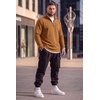 image:imageCOOFANDY Mens Quarter Zip Pullover FleeceLined Mock Neck Sweatshirt Casual  Adjustable 14 Zip Mock Neck Long Sleeve Solid Color Breathable Warm Layering Friendly Ideal For Golf Daily WearCopper