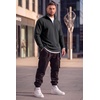 image:imageCOOFANDY Mens Quarter Zip Pullover FleeceLined Mock Neck Sweatshirt Casual  Adjustable 14 Zip Mock Neck Long Sleeve Solid Color Breathable Warm Layering Friendly Ideal For Golf Daily WearDrak Grey