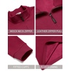 image:imageCOOFANDY Mens Quarter Zip Pullover FleeceLined Mock Neck Sweatshirt Casual  Adjustable 14 Zip Mock Neck Long Sleeve Solid Color Breathable Warm Layering Friendly Ideal For Golf Daily WearWine Red