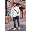 image:imageCOOFANDY Mens Quarter Zip Pullover FleeceLined Mock Neck Sweatshirt Casual  Adjustable 14 Zip Mock Neck Long Sleeve Solid Color Breathable Warm Layering Friendly Ideal For Golf Daily WearWhite