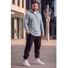 image:imageCOOFANDY Mens Quarter Zip Pullover FleeceLined Mock Neck Sweatshirt Casual  Adjustable 14 Zip Mock Neck Long Sleeve Solid Color Breathable Warm Layering Friendly Ideal For Golf Daily WearLight Grey