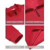 image:imageCOOFANDY Mens Quarter Zip Pullover FleeceLined Mock Neck Sweatshirt Casual  Adjustable 14 Zip Mock Neck Long Sleeve Solid Color Breathable Warm Layering Friendly Ideal For Golf Daily WearRed