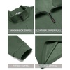 image:imageCOOFANDY Mens Quarter Zip Pullover FleeceLined Mock Neck Sweatshirt Casual  Adjustable 14 Zip Mock Neck Long Sleeve Solid Color Breathable Warm Layering Friendly Ideal For Golf Daily WearArmy Green