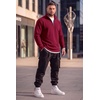 image:imageCOOFANDY Mens Quarter Zip Pullover FleeceLined Mock Neck Sweatshirt Casual  Adjustable 14 Zip Mock Neck Long Sleeve Solid Color Breathable Warm Layering Friendly Ideal For Golf Daily WearWine Red