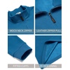 image:imageCOOFANDY Mens Quarter Zip Pullover FleeceLined Mock Neck Sweatshirt Casual  Adjustable 14 Zip Mock Neck Long Sleeve Solid Color Breathable Warm Layering Friendly Ideal For Golf Daily WearRoyal Blue