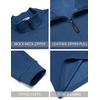 image:imageCOOFANDY Mens Quarter Zip Pullover FleeceLined Mock Neck Sweatshirt Casual  Adjustable 14 Zip Mock Neck Long Sleeve Solid Color Breathable Warm Layering Friendly Ideal For Golf Daily WearNavy Blue