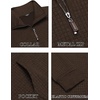 image:imageCOOFANDY Mens Quarter Zip Sweatshirt Long Sleeve Casual Waffle Pullover Hoodies with PocketBrown