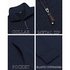 image:imageCOOFANDY Mens Quarter Zip Sweatshirt Long Sleeve Casual Waffle Pullover Hoodies with PocketNavy Blue