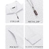 image:imageCOOFANDY Mens Quarter Zip Sweatshirt Long Sleeve Casual Waffle Pullover Hoodies with PocketWhite