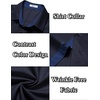 image:imageCOOFANDY Mens Short Sleeve Button Down Shirts Casual Summer Dress Untucked ShirtsDeep Blue