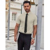 image:imageCOOFANDY Mens Short Sleeve Button Down Shirts Casual Summer Dress Untucked ShirtsKhaki