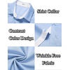 image:imageCOOFANDY Mens Short Sleeve Button Down Shirts Casual Summer Dress Untucked ShirtsLight Blue