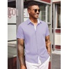 image:imageCOOFANDY Mens Short Sleeve Button Down Shirts Casual Summer Dress Untucked ShirtsLilac