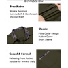 image:imageCOOFANDY Mens Short Sleeve Button Down Shirts Casual Wrinkle Free Dress Shirt Plaid Collar Summer ShirtsArmy Green