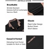 image:imageCOOFANDY Mens Short Sleeve Button Down Shirts Casual Wrinkle Free Dress Shirt Plaid Collar Summer ShirtsBlack