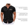 image:imageCOOFANDY Mens Short Sleeve Button Down Shirts Casual Wrinkle Free Dress Shirt Plaid Collar Summer ShirtsBlack