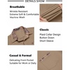image:imageCOOFANDY Mens Short Sleeve Button Down Shirts Casual Wrinkle Free Dress Shirt Plaid Collar Summer ShirtsBrown