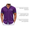 image:imageCOOFANDY Mens Short Sleeve Button Down Shirts Casual Wrinkle Free Dress Shirt Plaid Collar Summer ShirtsDark Purple