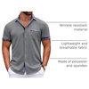 image:imageCOOFANDY Mens Short Sleeve Button Down Shirts Casual Wrinkle Free Dress Shirt Plaid Collar Summer ShirtsGrey