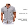 image:imageCOOFANDY Mens Short Sleeve Button Down Shirts Casual Wrinkle Free Dress Shirt Plaid Collar Summer ShirtsLight Grey