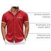 image:imageCOOFANDY Mens Short Sleeve Button Down Shirts Casual Wrinkle Free Dress Shirt Plaid Collar Summer ShirtsRed