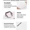 image:imageCOOFANDY Mens Short Sleeve Button Down Shirts Casual Wrinkle Free Dress Shirt Plaid Collar Summer ShirtsWhite