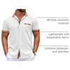 image:imageCOOFANDY Mens Short Sleeve Button Down Shirts Casual Wrinkle Free Dress Shirt Plaid Collar Summer ShirtsWhite