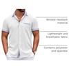 image:imageCOOFANDY Mens Short Sleeve Button Down Shirts Casual Wrinkle Free Dress Shirt Plaid Collar Summer ShirtsWhiteblue Stripe