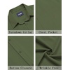 image:imageCOOFANDY Mens Short Sleeve Dress Shirts Wrinkle Free Casual Button Down Shirts with PocketArmy Green