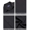 image:imageCOOFANDY Mens Short Sleeve Dress Shirts Wrinkle Free Casual Button Down Shirts with PocketBlack