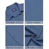 image:imageCOOFANDY Mens Short Sleeve Dress Shirts Wrinkle Free Casual Button Down Shirts with PocketCaptain Blue