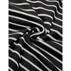 image:imageCOOFANDY Mens Short Sleeve Polo Shirts Vintage Knitted Shirt Casual Button Down Golf ShirtsBlack White Stripes