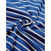 image:imageCOOFANDY Mens Short Sleeve Polo Shirts Vintage Knitted Shirt Casual Button Down Golf ShirtsBlue White Stripes