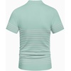 image:imageCOOFANDY Mens Short Sleeve Polo Shirts Vintage Knitted Shirt Casual Button Down Golf ShirtsIce Green White Stripes