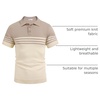 image:imageCOOFANDY Mens Short Sleeve Polo Shirts Vintage Knitted Shirt Casual Button Down Golf ShirtsKhaki and Beige