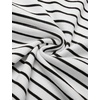 image:imageCOOFANDY Mens Short Sleeve Polo Shirts Vintage Knitted Shirt Casual Button Down Golf ShirtsWhite Black Stripes