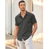 image:imageCOOFANDY Mens Short Sleeve Wrinkle Free Shirt Casual Button Down Shirt Summer Dress Shirt