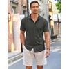 image:imageCOOFANDY Mens Short Sleeve Wrinkle Free Shirt Casual Button Down Shirt Summer Dress Shirt