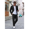 image:imageCOOFANDY Mens Suits 2 Piece Slim Fit Suit Set 2 Button Lightweight Casual Knit Blazer Suit Jacket PantsBlack