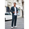 image:imageCOOFANDY Mens Suits 2 Piece Slim Fit Suit Set 2 Button Lightweight Casual Knit Blazer Suit Jacket PantsBlue