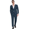 image:imageCOOFANDY Mens Suits 2 Piece Slim Fit Suit Set 2 Button Lightweight Casual Knit Blazer Suit Jacket PantsBlue