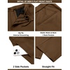 image:imageCOOFANDY Mens Suits 2 Piece Slim Fit Suit Set 2 Button Lightweight Casual Knit Blazer Suit Jacket PantsBrown