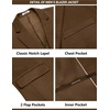 image:imageCOOFANDY Mens Suits 2 Piece Slim Fit Suit Set 2 Button Lightweight Casual Knit Blazer Suit Jacket PantsBrown