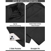 image:imageCOOFANDY Mens Suits 2 Piece Slim Fit Suit Set 2 Button Lightweight Casual Knit Blazer Suit Jacket PantsDrak Grey