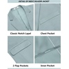 image:imageCOOFANDY Mens Suits 2 Piece Slim Fit Suit Set 2 Button Lightweight Casual Knit Blazer Suit Jacket PantsLight Blue