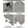 image:imageCOOFANDY Mens Suits 2 Piece Slim Fit Suit Set 2 Button Lightweight Casual Knit Blazer Suit Jacket PantsLight Grey