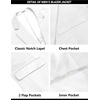 image:imageCOOFANDY Mens Suits 2 Piece Slim Fit Suit Set 2 Button Lightweight Casual Knit Blazer Suit Jacket PantsWhite