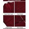 image:imageCOOFANDY Mens Suits 2 Piece Slim Fit Suit Set 2 Button Lightweight Casual Knit Blazer Suit Jacket PantsWine Red